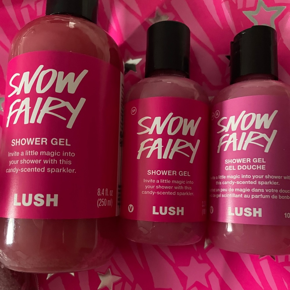 Lush snow fairy shower gels